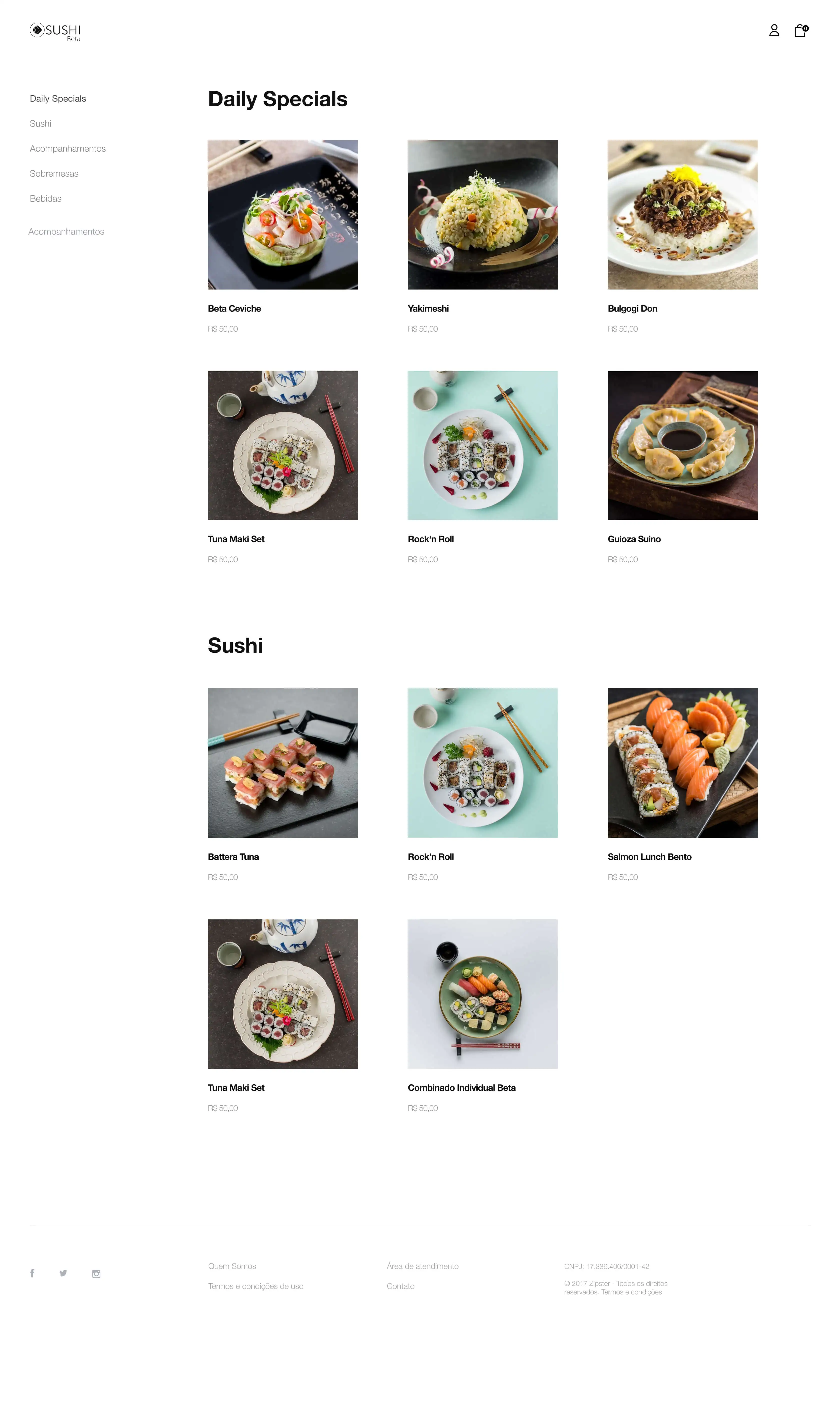 Sushi Beta Homepage